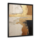 Abstract Beige Gold Road Collage IV - Abstract Canvas Wall Art