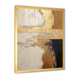 Abstract Beige Gold Road Collage IV - Abstract Canvas Wall Art