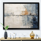 Abstract Blue Beige Road Collage II - Abstract Canvas Wall Art