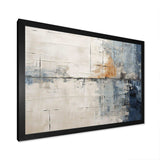 Abstract Blue Beige Road Collage II - Abstract Canvas Wall Art