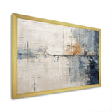 Abstract Blue Beige Road Collage II - Abstract Canvas Wall Art