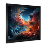 Expressionist Space Shuttle Burst - Rocketship Canvas Wall Art