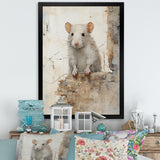 Minimalism Squeaky Rodent - Rodent Living Room Wall Art