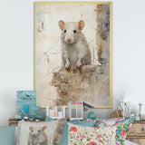 Minimalism Squeaky Rodent - Rodent Living Room Wall Art