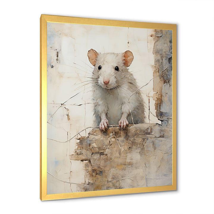 Minimalism Squeaky Rodent - Rodent Living Room Wall Art