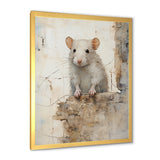 Minimalism Squeaky Rodent - Rodent Living Room Wall Art