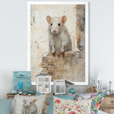 Minimalism Squeaky Rodent - Rodent Living Room Wall Art