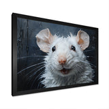 White Squeaky Rodent Painting - Rodent Canvas Wall Art
