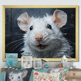 White Squeaky Rodent Painting - Rodent Canvas Wall Art