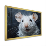 White Squeaky Rodent Painting - Rodent Canvas Wall Art