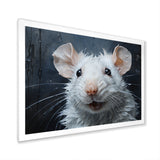 White Squeaky Rodent Painting - Rodent Canvas Wall Art