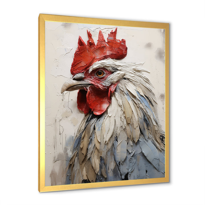 Loyal Rooster Portrait - Rooster Wall Decor