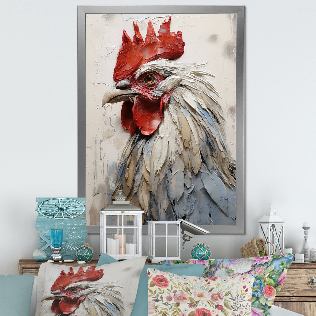 Loyal Rooster Portrait - Rooster Wall Decor