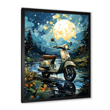 Urban Nightly Scooter Vibes - Scooter Canvas Wall Art