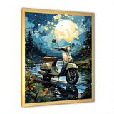 Urban Nightly Scooter Vibes - Scooter Canvas Wall Art