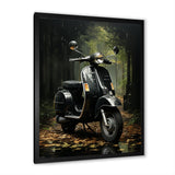 Forest Path And Scooters - Scooter Canvas Wall Art