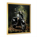 Forest Path And Scooters - Scooter Canvas Wall Art