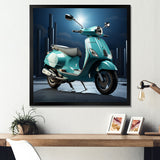 Vintage Vibrant Scooter - Scooter Canvas Wall Art