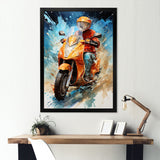 Speedy Scooter Delivery - Scooter Canvas Wall Art