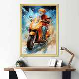 Speedy Scooter Delivery - Scooter Canvas Wall Art