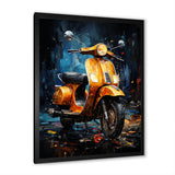 Scooter Serenity Nightly City - Scooter Canvas Wall Art