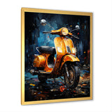 Scooter Serenity Nightly City - Scooter Canvas Wall Art