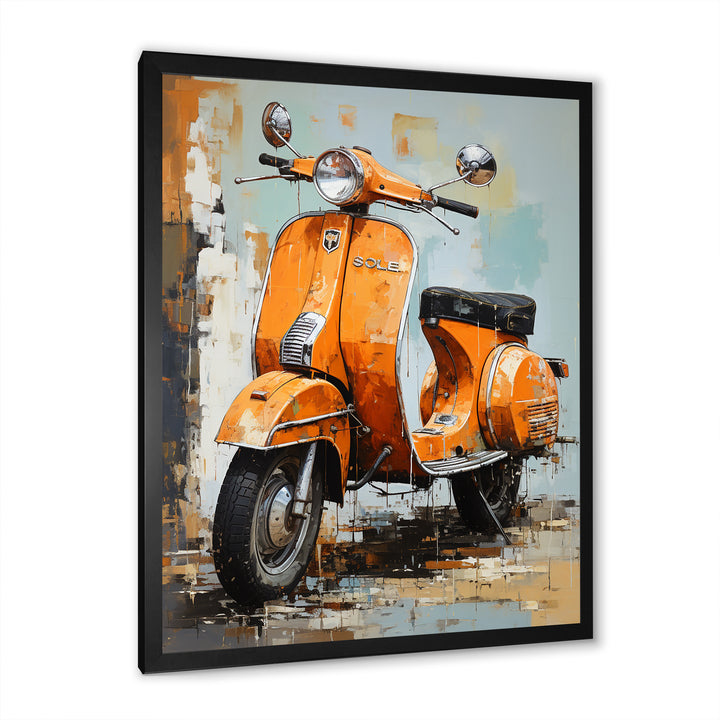 Scooter Escape - Scooter Canvas Wall Art