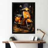 Edgy Scooter Graffiti Odyssey - Scooter Canvas Wall Art