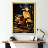 Edgy Scooter Graffiti Odyssey - Scooter Canvas Wall Art