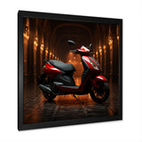 Edgy Scooter Hallway Odyssey - Scooter Canvas Wall Art