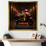 Edgy Scooter Hallway Odyssey - Scooter Canvas Wall Art