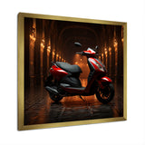 Edgy Scooter Hallway Odyssey - Scooter Canvas Wall Art