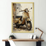 Vintage Scooter Ride - Scooter Canvas Wall Art