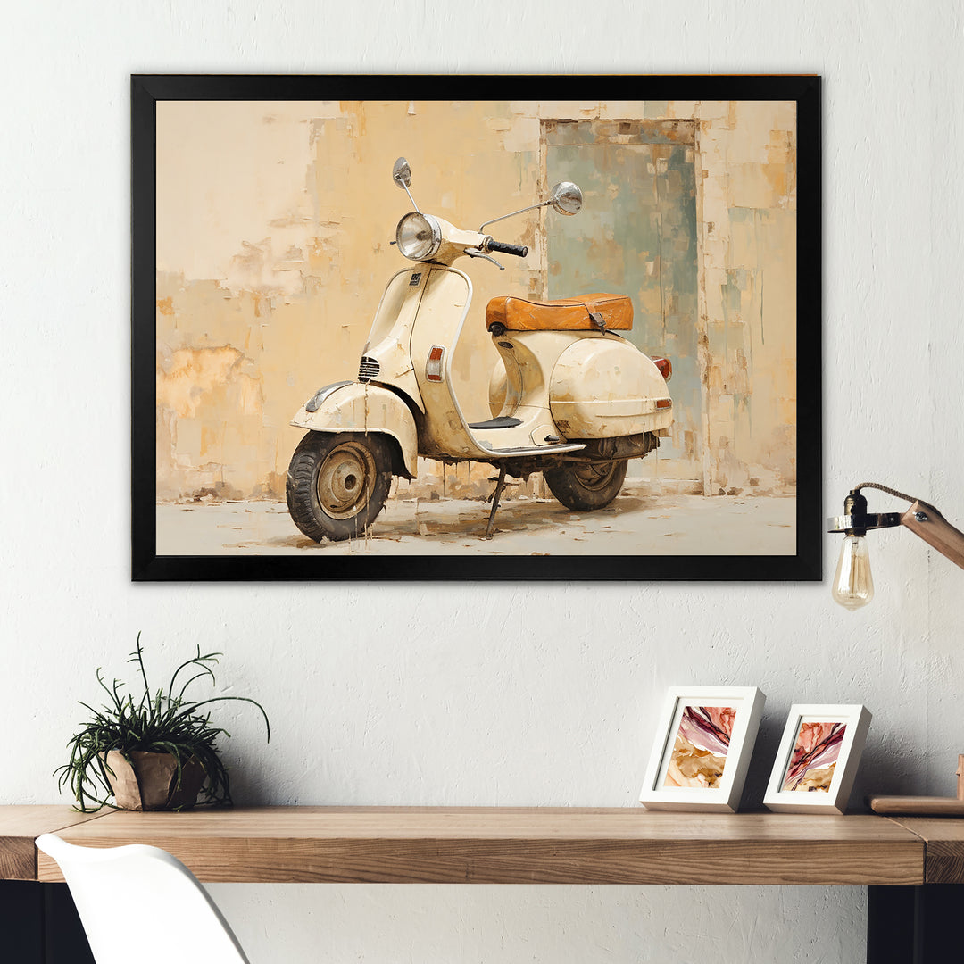 Vintage Scooter Adventures - Scooter Canvas Wall Art