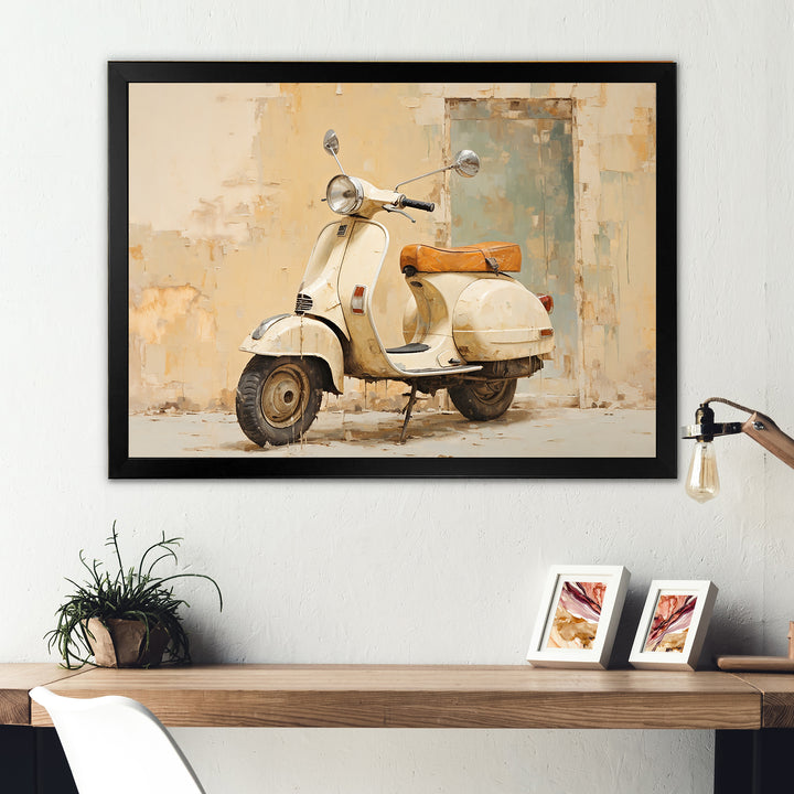 Vintage Scooter Adventures - Scooter Canvas Wall Art