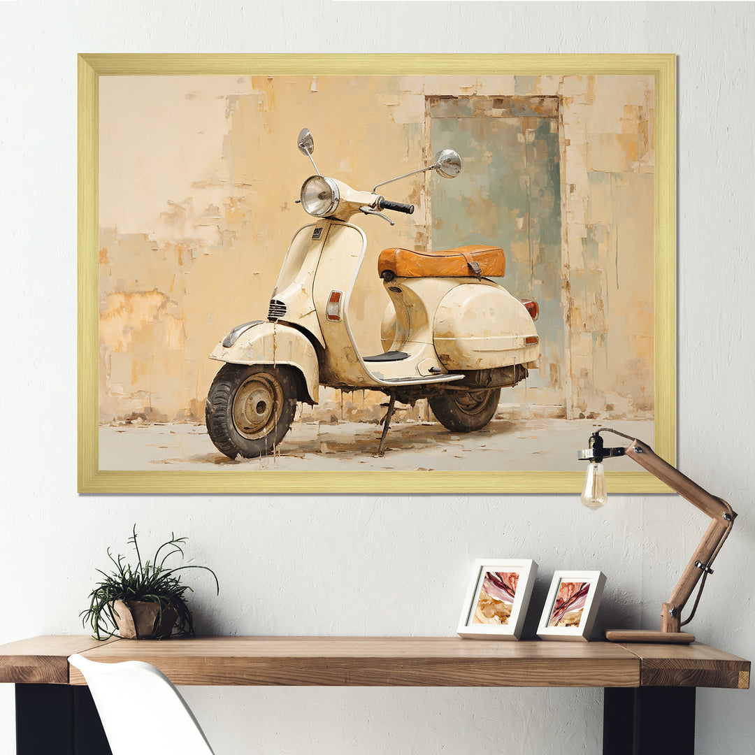 Vintage Scooter Adventures - Scooter Canvas Wall Art
