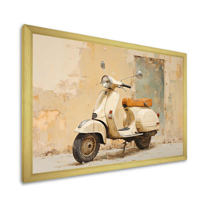 Vintage Scooter Adventures - Scooter Canvas Wall Art
