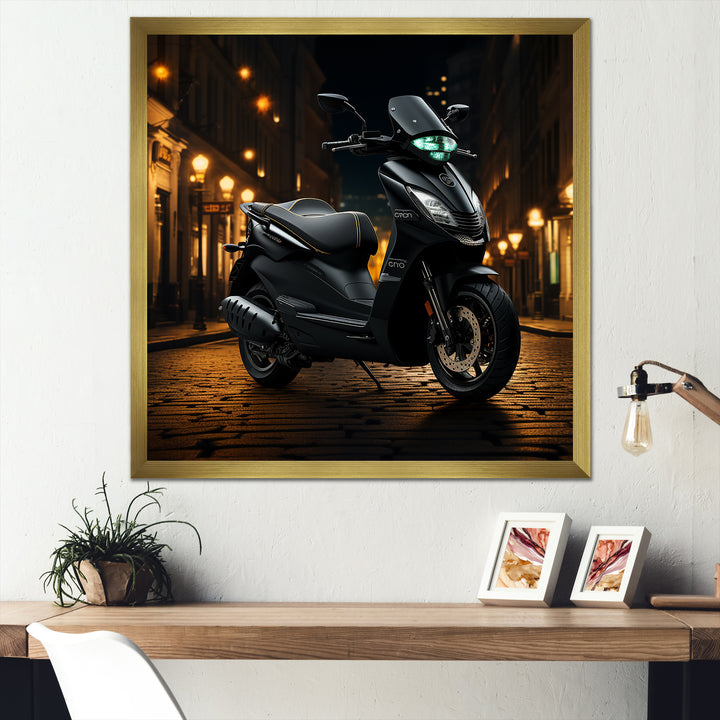 Scooter Serenity City Adventure - Scooter Canvas Wall Art