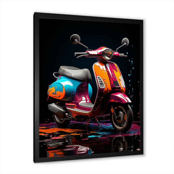 Pop Art Scooter Blaze - Scooter Canvas Wall Art
