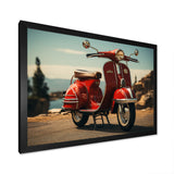 Retro Scooter Adventure - Scooter Canvas Wall Art