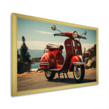 Retro Scooter Adventure - Scooter Canvas Wall Art