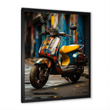 Urban Scooter Street Art - Scooter Canvas Wall Art