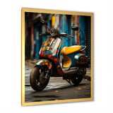 Urban Scooter Street Art - Scooter Canvas Wall Art