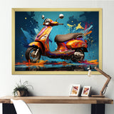Graffiti Scooter Delight - Scooter Canvas Wall Art