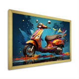 Graffiti Scooter Delight - Scooter Canvas Wall Art