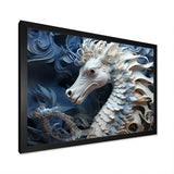 Underwater Seahorse Elegance - Seahorse Living Room Wall Art