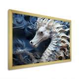 Underwater Seahorse Elegance - Seahorse Living Room Wall Art