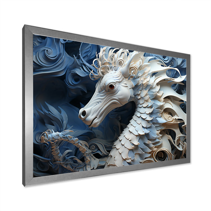 Underwater Seahorse Elegance - Seahorse Living Room Wall Art