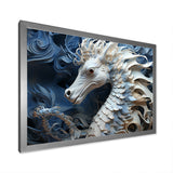 Underwater Seahorse Elegance - Seahorse Living Room Wall Art
