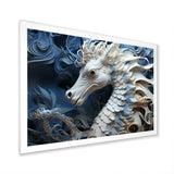 Underwater Seahorse Elegance - Seahorse Living Room Wall Art